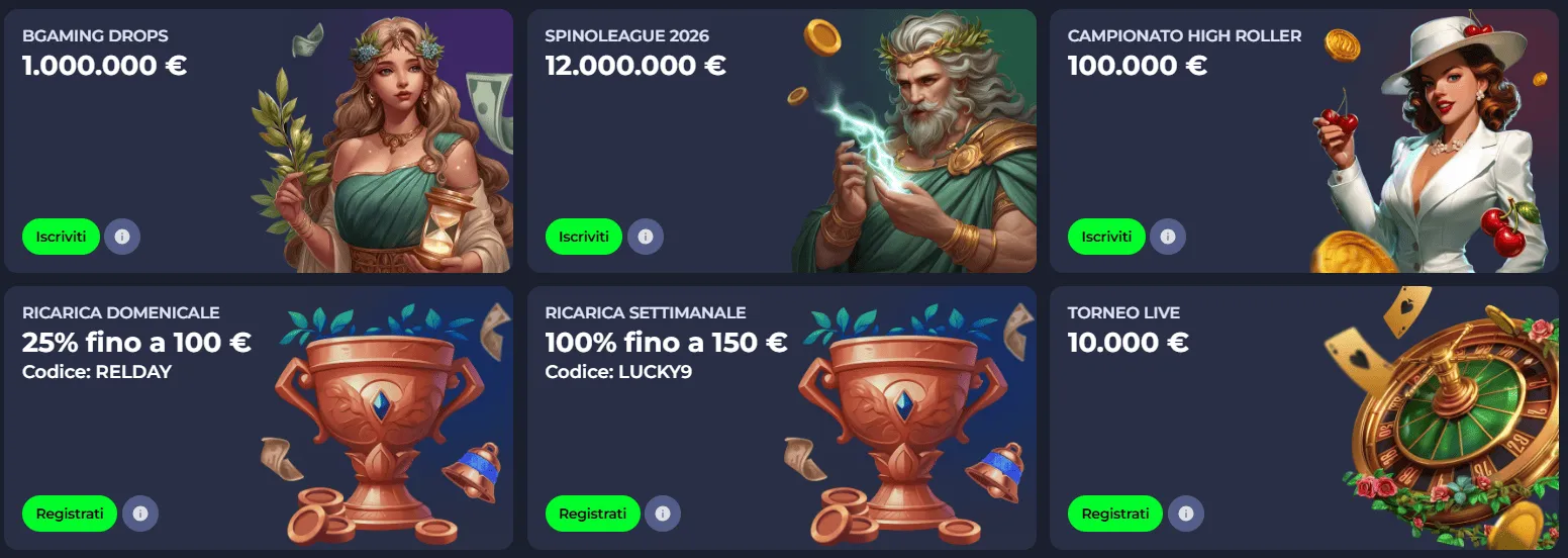 Bonus e Promozioni Fridayroll Casino